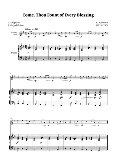 Come Thou Fount of Every Blessing (arr. Rodrigo Faleiros)