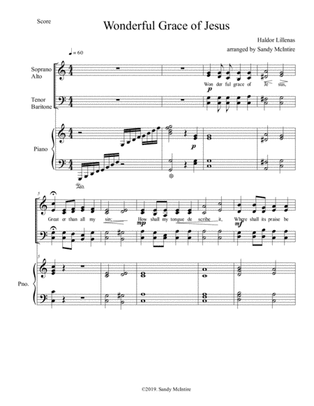 Wonderful Grace of Jesus (arr. Sandy McIntire)