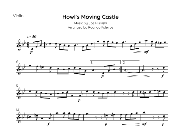 Howl's Moving Castle (arr. Rodrigo Faleiros)