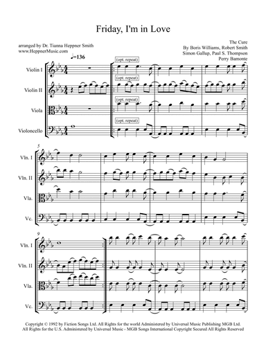 Friday I'm In Love (arr. Dr. Tianna Heppner)