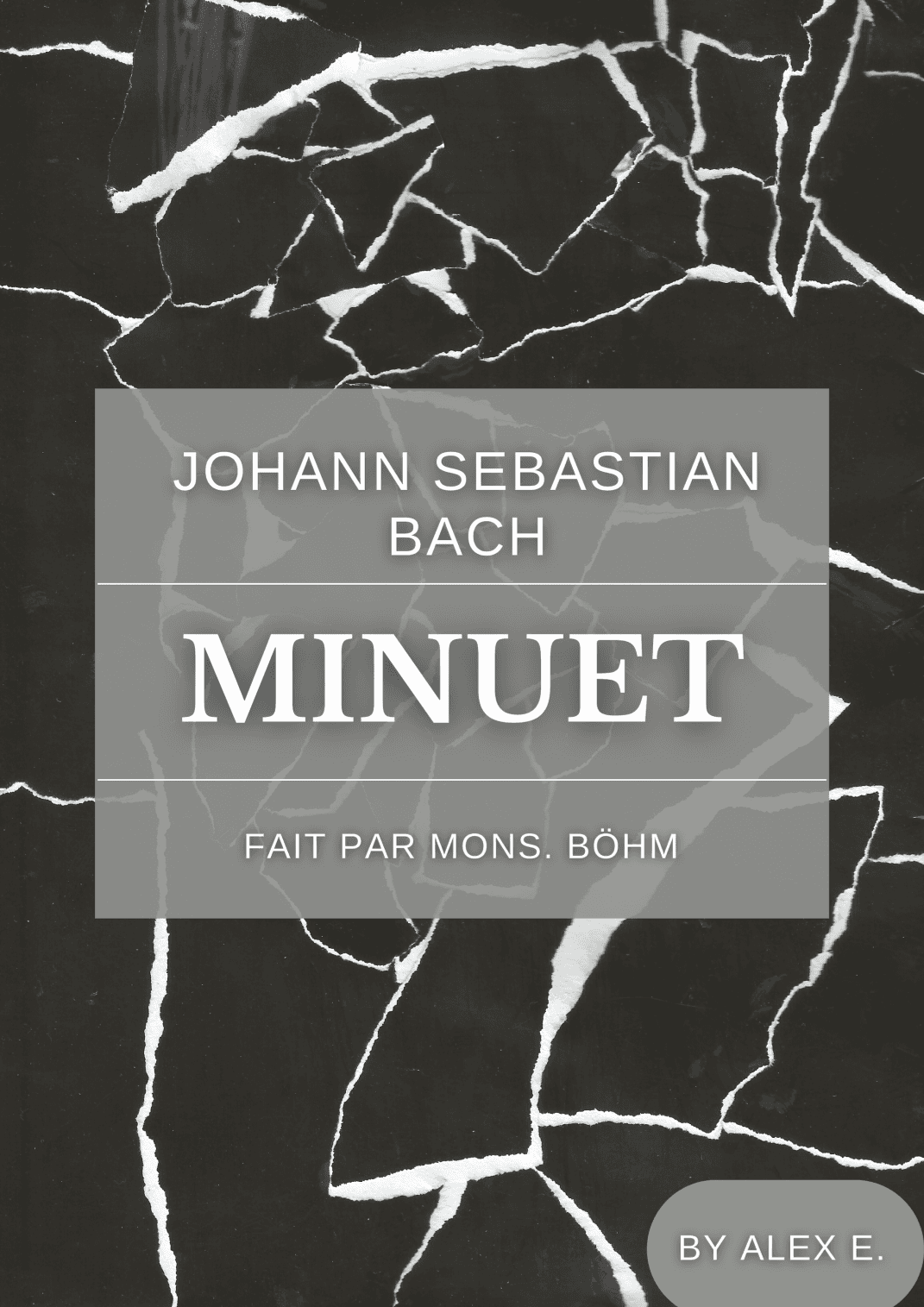 Menuet fait par Mons. Böhm - For Recorder Duet (arr. Leonard Müller Publishing company)