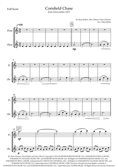 Cornfield Chase (arr. Fabio Britto)