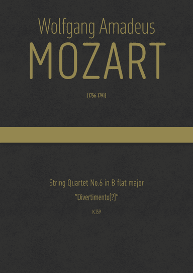 Mozart - String Quartet No.6 in B flat major, K.159 (arr. J.G. Cucó Barber)
