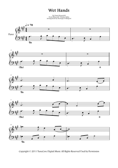 Wet Hands (arr. Henrique F Mangoni)