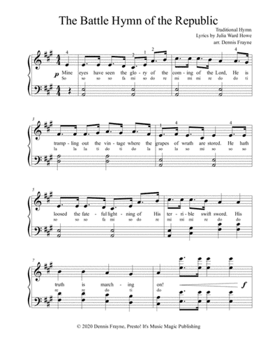 The Battle Hymn of the Republic (arr. Dennis Frayne)