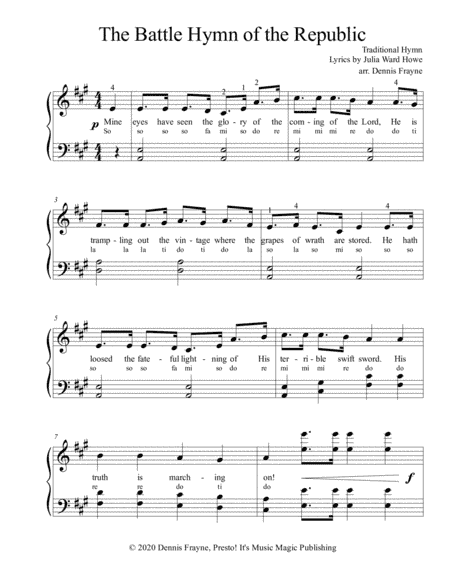 The Battle Hymn of the Republic (arr. Dennis Frayne)