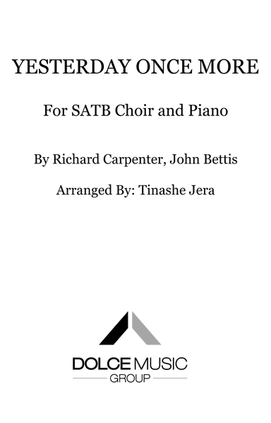 Yesterday Once More (arr. Tinashe Jera)