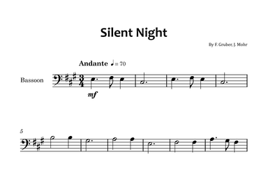 Silent Night - Bassoon solo (arr. Glauco Fernandes)