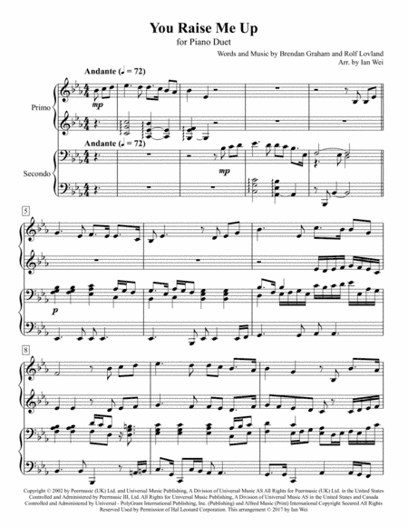 You Raise Me Up (arr. Ian Wei)