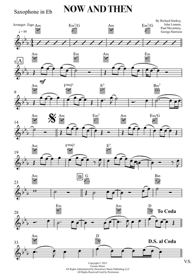 Now And Then (arr. Zago)