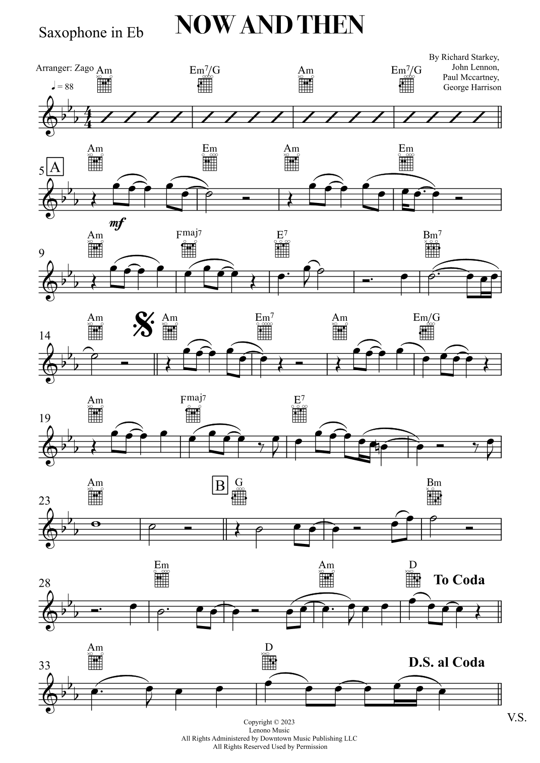 Now And Then (arr. Zago)