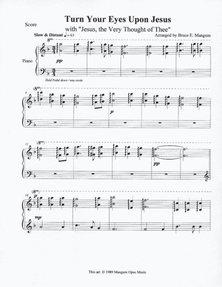 Turn Your Eyes Upon Jesus (arr. Arranged by Bruce E. Mangum)