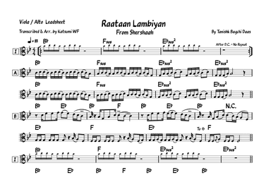 Raataan Lambiyan (arr. Katsumi WF)