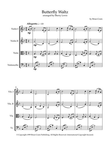 Butterfly Waltz (arr. Sherry Lewis)