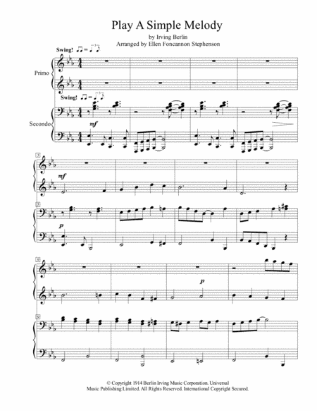 Play A Simple Melody (arr. Ellen Foncannon Stephenson)