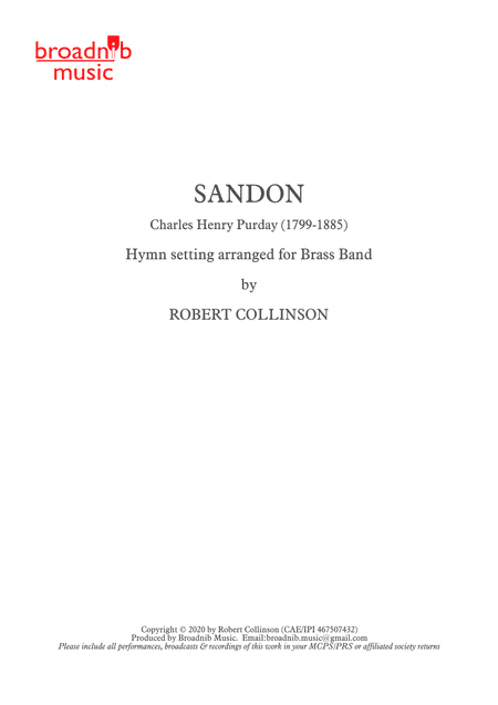 SANDON - Hymn setting for UK format Brass Band (arr. Robert Collinson)