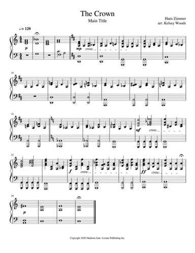 The Crown Main Theme (arr. Kelsey Woods)