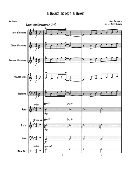 A House Is Not A Home (arr. Peter Espada)