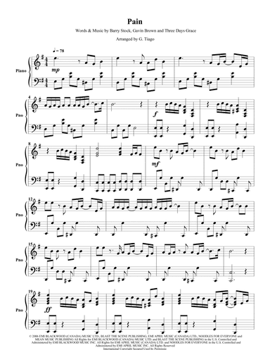 Pain (arr. G. Tiago)