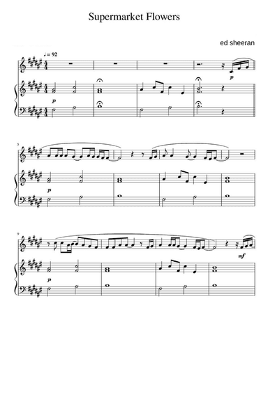 Supermarket Flowers (arr. Ed Sheeran)