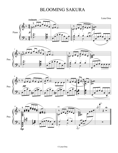 Blooming Sakura for Piano
