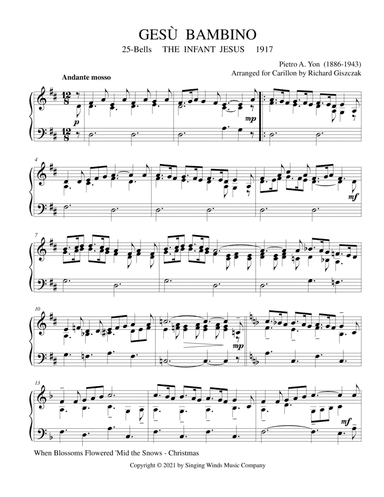 25B. Gesù Bambino (THE INFANT JESUS) (arr. Richard Giszczak)