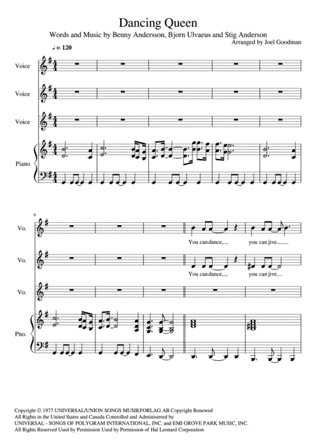 Dancing Queen (arr. Joel Goodman)