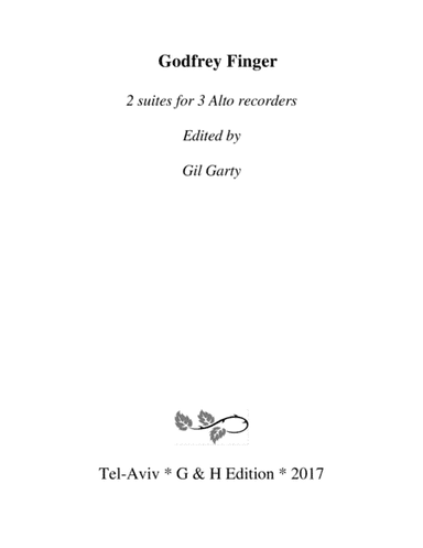 2 suites for 3 Alto recorders (arr. Gil Garty)
