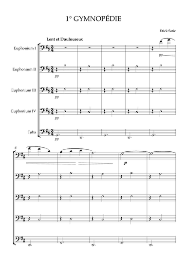 Gymnopédie No.1 (arr. Karen Gueiros)