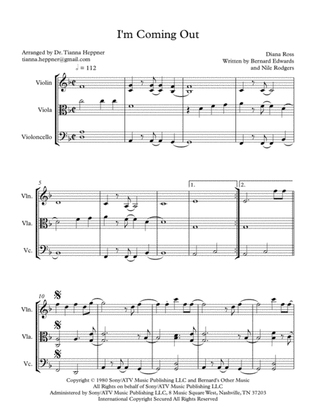 I'm Coming Out (arr. Dr. Tianna Heppner)