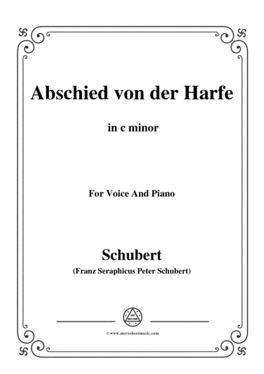 Schubert-Abschied von der Harfe,in c minor,for Voice&Piano (arr. MSM)