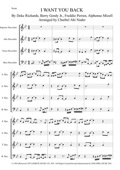I Want You Back (arr. Charbel ABI NADER)