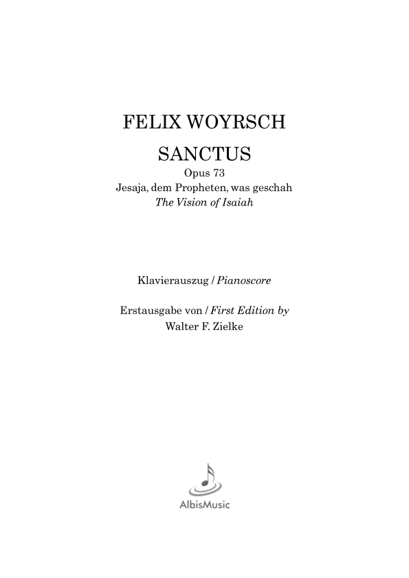 Sanctus (The vision of Isaiah) Opus 73
