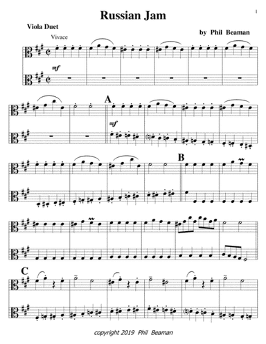 Russian Jam- viola duet