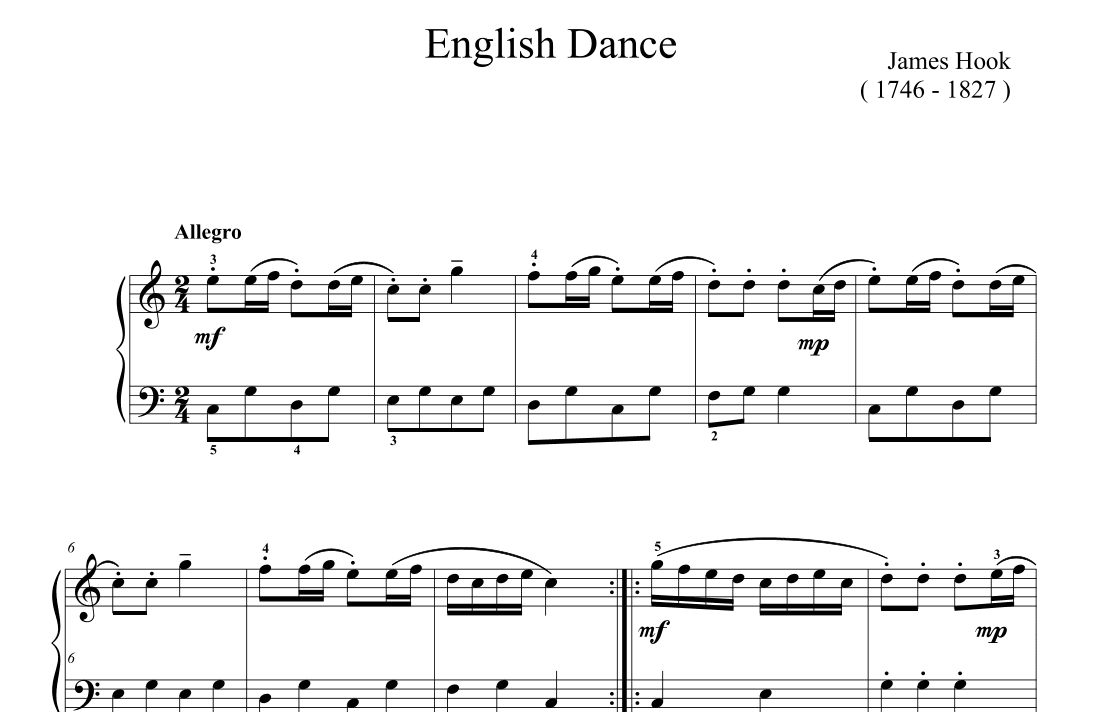 Hook English Dance (arr. Ben Choupak)