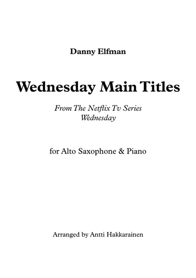 Wednesday Main Titles (arr. Antti Hakkarainen)