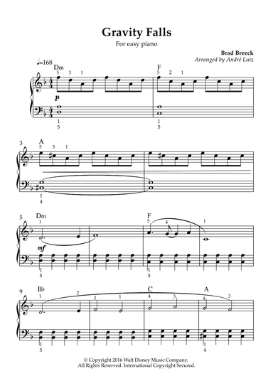 Gravity Falls (main Theme) (arr. André Luiz Nunes da Silva)