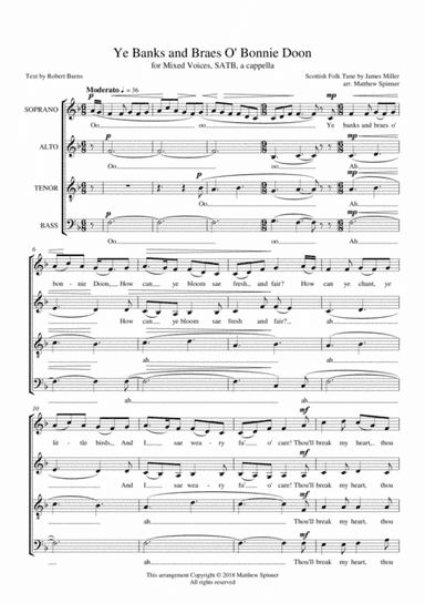 Ye Banks and Braes O' Bonnie Doon (arr. Matthew Spinner)
