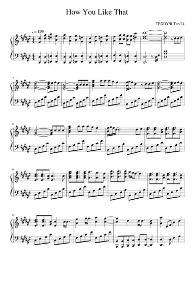 How You Like That (arr. R. Tee)