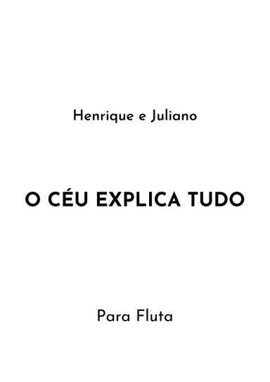 O Ceu Explica Tudo (arr. Jireh J.)