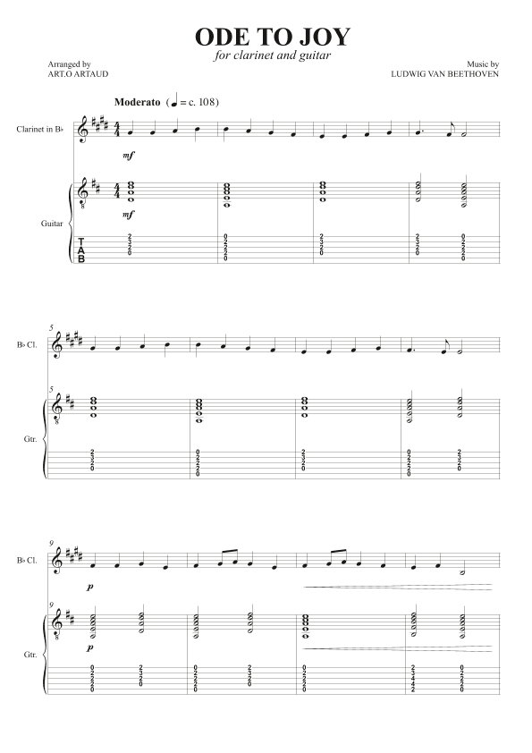 Ode to Joy (arr. Art.o Artaud)
