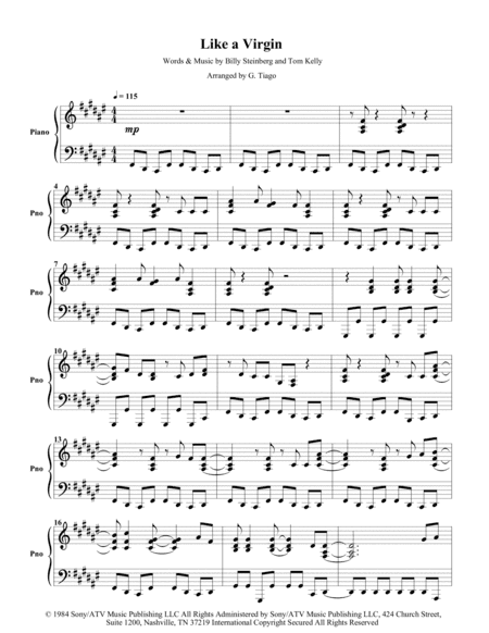 Like A Virgin (arr. G. Tiago)