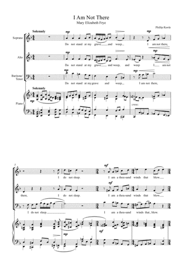 I am Not There - Choir in three parts SAB