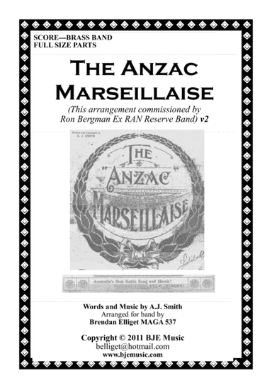The Anzac Marseillaise - Brass Band Score and Parts PDF (arr. Brendan Elliget MAGA 537)