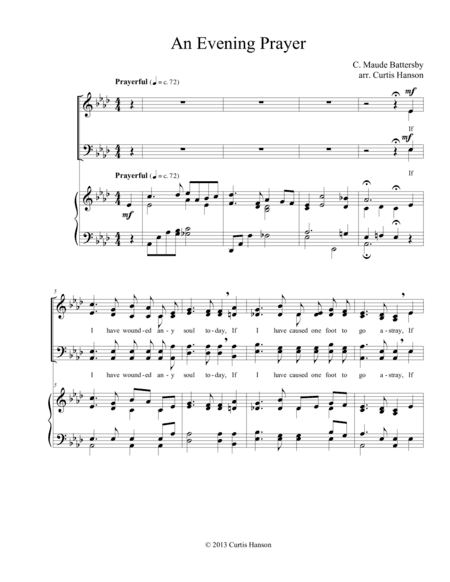 An Evening Prayer (SATB) (arr. Curtis Hanson)