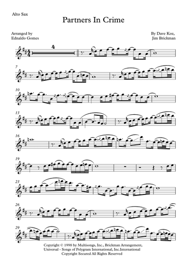 Partners In Crime (arr. Ednaldo Gomes)