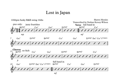 Lost In Japan (arr. Nathan Kersey-Wilson)