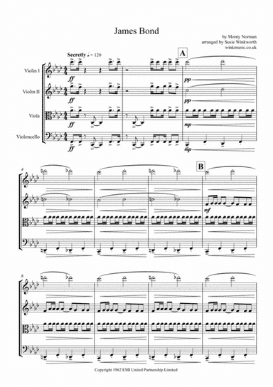 James Bond Theme (arr. Susie Winkworth winkmusic.co.uk)