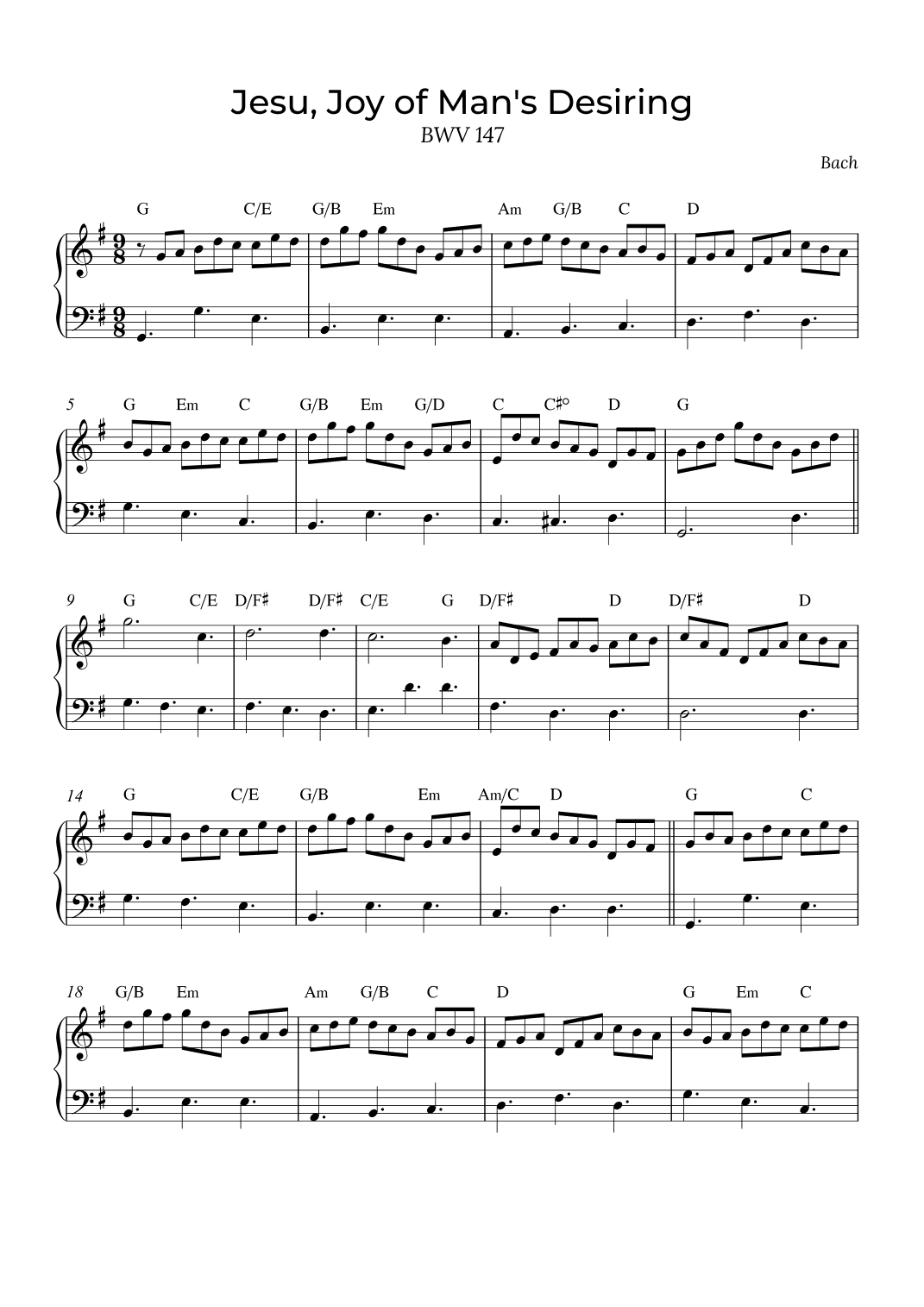 Jesu, Joy of Man's Desiring (arr. Alex Nunes Rodrigues)