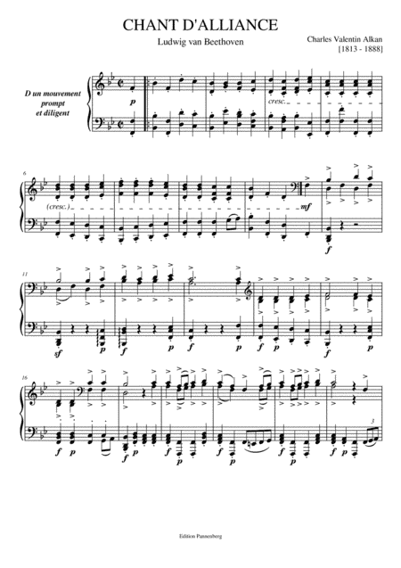 Chant d'Alliance - Piano Transcription (arr. Charles Valentin Alkan)